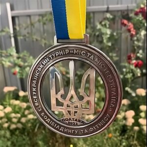 Медаль Лита з Бодібілдингу ФББУ МІС ТА МІСТЕР УКРАЇНА 9,4x10см АРТПРИЗ 4384M3