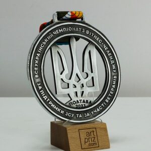 Медаль Лита з Бодібілдингу ФББУ МІС ТА МІСТЕР УКРАЇНА 9,4x10см АРТПРИЗ 4384M3
