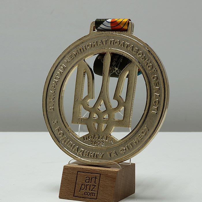 Медаль Лита з Бодібілдингу ФББУ МІС ТА МІСТЕР УКРАЇНА 9,4x10см АРТПРИЗ 4384M3