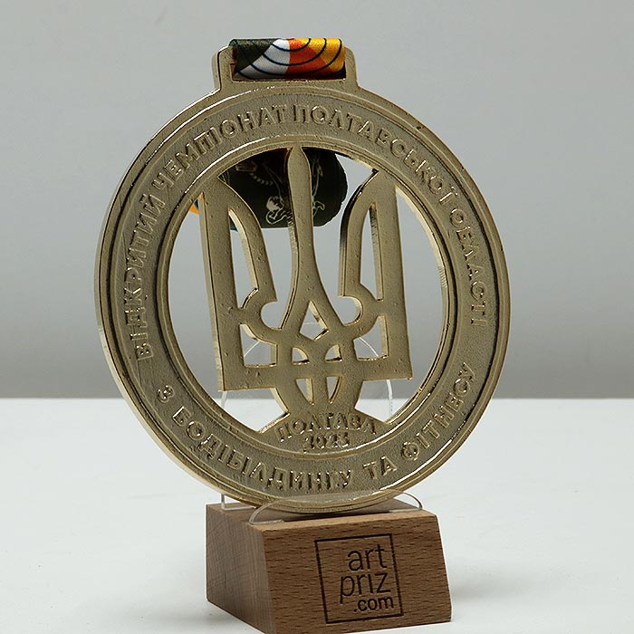 Медаль Лита з Бодібілдингу ФББУ МІС ТА МІСТЕР УКРАЇНА 9,4x10см АРТПРИЗ 4384M3