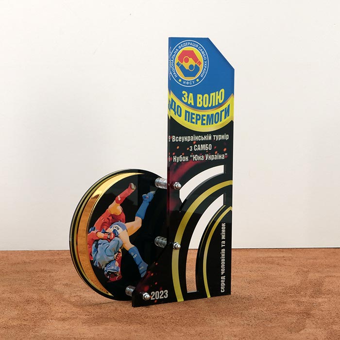 Приз индивидуальный по САМБО ЗА ВОЛЮ К ПОБЕДЕ 13x20см АРТПРИЗ 3733N3