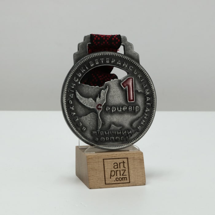 Медаль індівідуальна з металу СЕРЦЕВІР Розмір 70Х80 мм 4365MS3