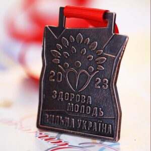 Медаль лита ЗДОРОВА МОЛОДЬ СИЛЬНА УКРАЇНА 50x70см АРТПРИЗ 3140M3