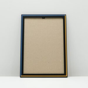 Рамка для дипломів грамот подяк фотографій колір чорний з жовто-блакитним 21х30см А4 PGBA4