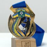 Медаль металева з футболу ЧЕМПІОНАТ ХМЕЛЬНИЦЬКОЇ ОБЛАСТІ 70х55 мм АРТПРИЗ 4751М3