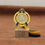 Медаль MA5012 Золото с лентой D65мм и жетоном D25