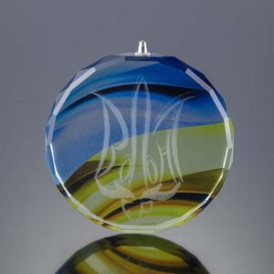 Медаль скляна з гранями Д70мм GL-89I