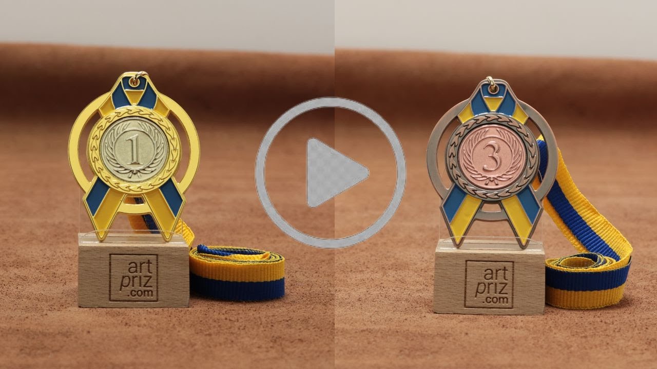 Медаль MA5012 Бронза зі стрічкою D65мм та жетоном D25