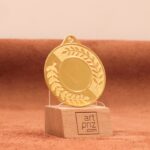 Медаль МА11020 D50мм, жетон 25мм, Золото, без ленты