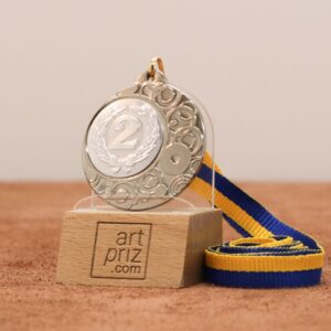 Медаль MA1840SL Срібло зі стрічкою 10мм D40мм місце під жетон Д25мм