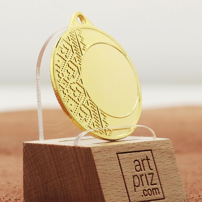 Медаль MA1540 Золото Д40мм Жетон Д25мм Орнамент вишиванка