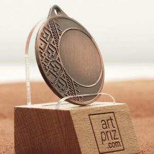 Медаль MA1540 Бронза Д40мм Жетон Д25мм Орнамент вишиванка