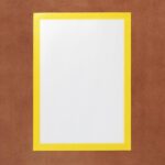 Самоклеюча магнітна інформаційна рамка 21х30см A4, Жовта матова RMA4G