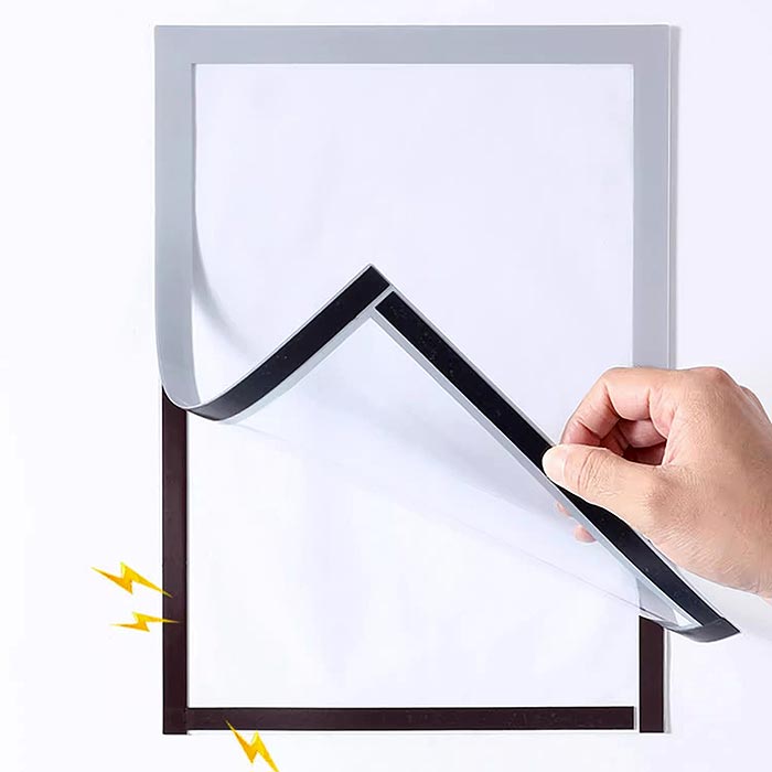 Самоклеюча магнітна інформаційна рамка 21х30см A4, Жовта матова RMA4G