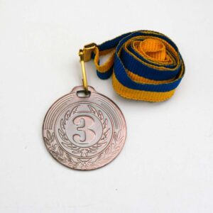 Медаль для нагородження МА0740 Бронза зі стрічкою Д40мм штампована